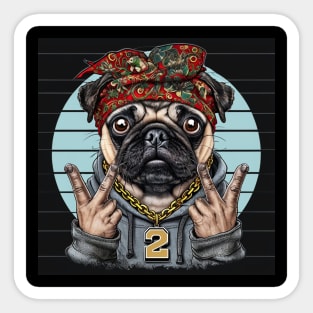 Pug Life: Urban Swagger Pug Boss Sticker